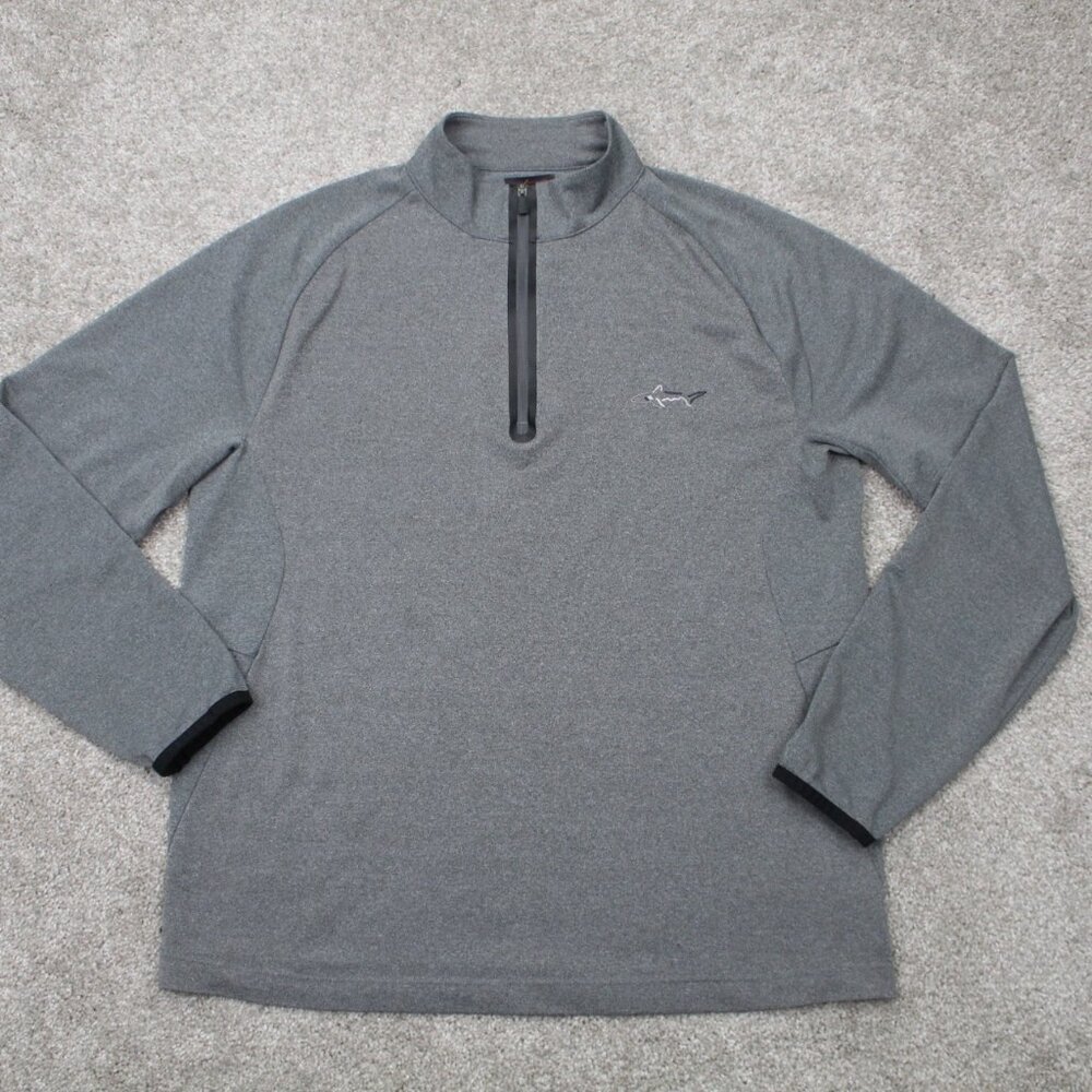 Greg Norman Tasso Elba Sweatshirt‎ Mens Small Gray PlayDry 1/4 Zip Golf Pullover